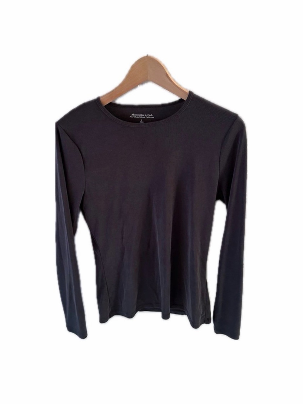 Abercrombie: Women’s Long Sleeve Crewneck Top – Dark Gray - Picture 1 of 5